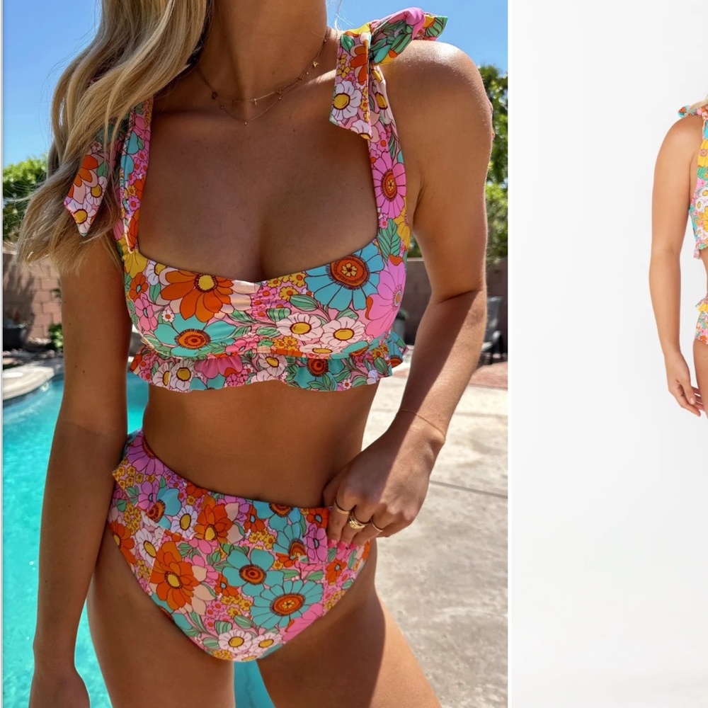 SHOW ME YOUR MUMU - Regatta Ruffle Top - SWIM BRAND NEW XL
